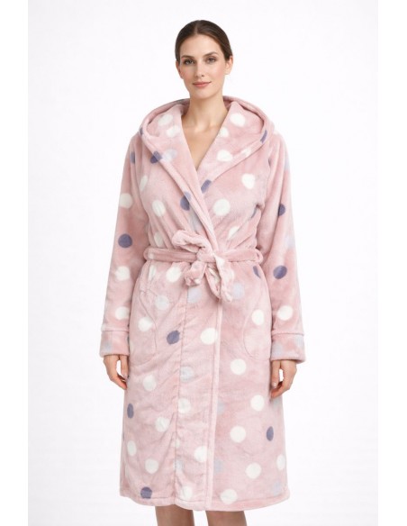 Halat de casa de dama, catifelat, model cercuri