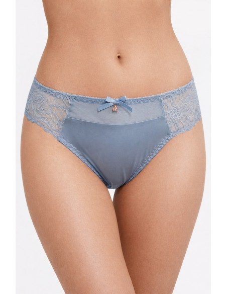 Chiloti brazilieni din microfibra si dantela - Lemila 32265