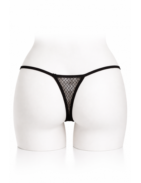 Chiloti tanga cu talie joasa negru