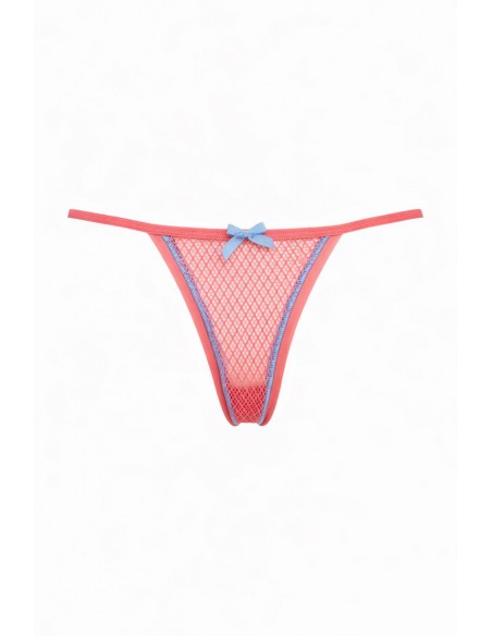 Chiloti tanga cu talie joasa - Roz