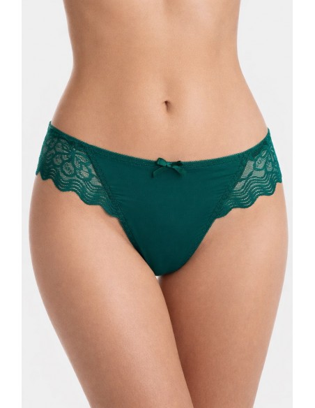Chiloti brazilieni din microfibra si dantela - Lemila 32295