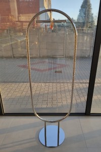 Suport oval argintiu cu...