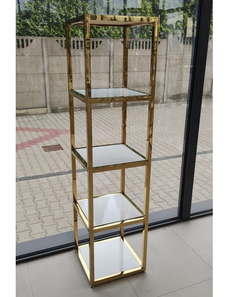 Raft expunere auriu cu 4 polite MDF