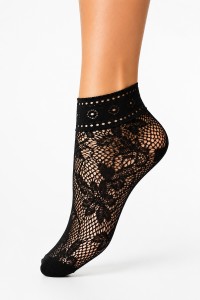 Sosete dama din plasa cu model floral
