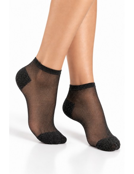 Sosete subtiri dama cu lurex negru
