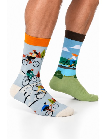 Sosete haioase barbati cu biciclisti si design complementar