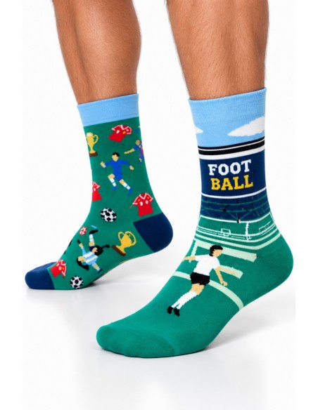Sosete barbati 80% bumbac cu model fotbal