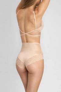 Chiloti model brazilian cu talie inalta si dantela - Marilyn Lace Shine