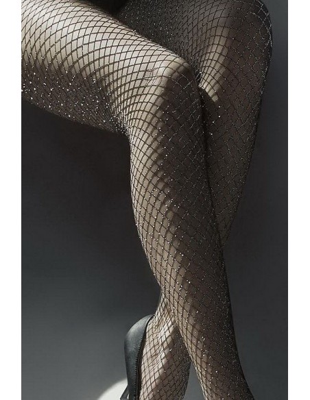 Ciorap plasa cu lurex argintiu