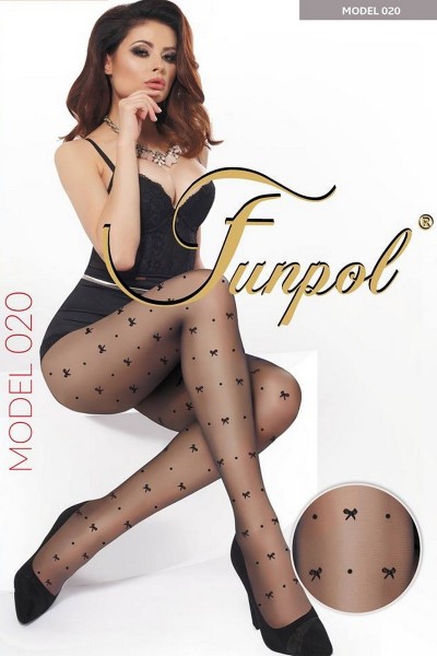 Ciorapi fini 20 den cu model - Funpol 020
