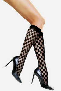 Sosete lungi cu model geometric - Lores Scacchi 2